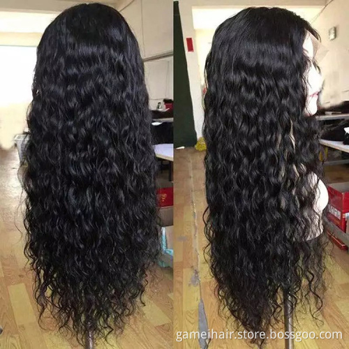 Malaysian Virgin Hair Vendor 4*4 French Lace Human Hair Closure Wig 10A Quality Remy Virgin Brazilian Hair Kinky Curly Wig